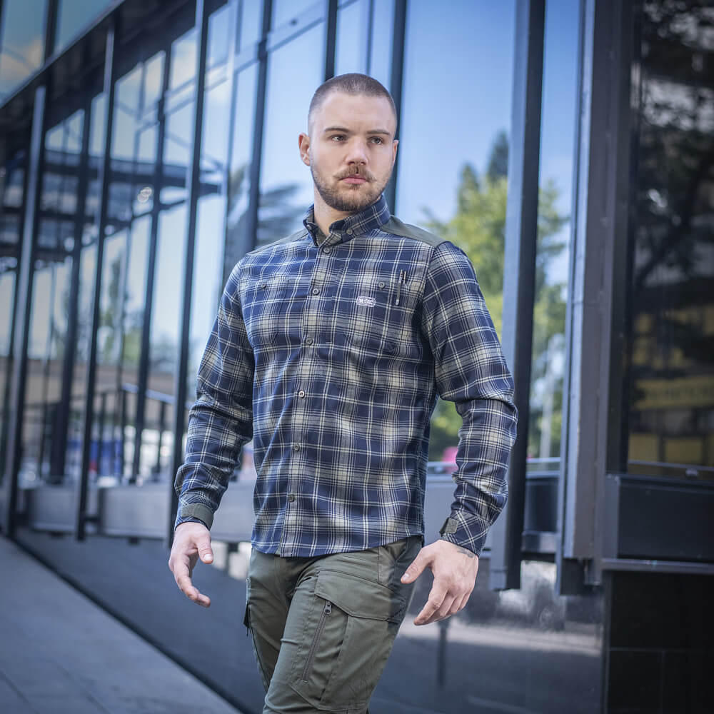 Рубашка M-Tac Redneck Shirt Olive/Navy Blue Фото 2